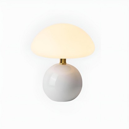 Modern Svamplampa – Metallisk LED Bordslampa för Sovrum & Inredning