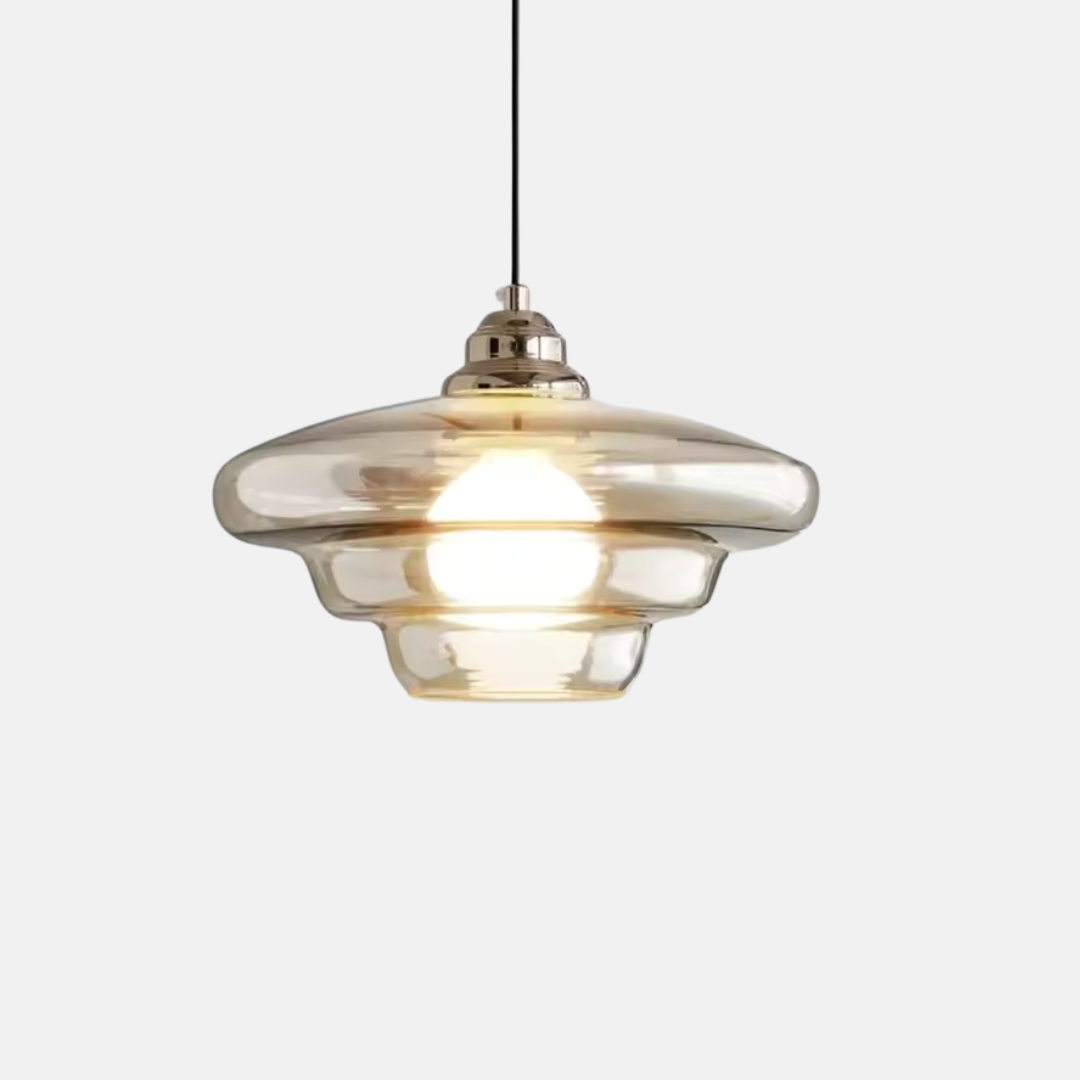 Minimalistisk pendellampa i glas för matsal, vardagsrum och sovrum