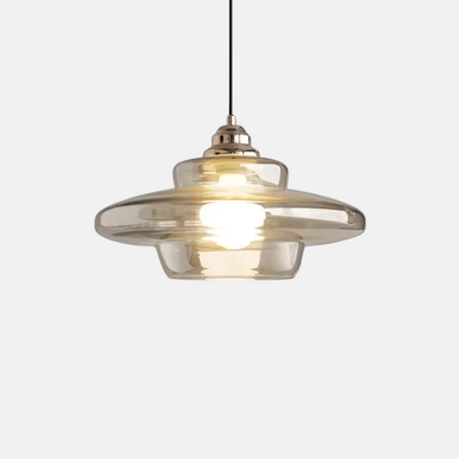Minimalistisk pendellampa i glas för matsal, vardagsrum och sovrum