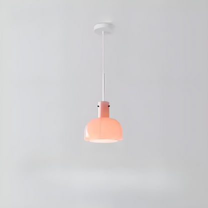 Nordisk pendellampa i färgat glas med justerbar höjd för kök matsal sovrum