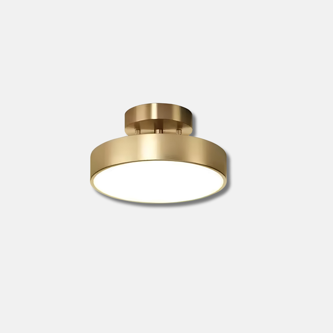 Minimalistisk LED taklampa i guld med justerbart lamphuvud för hall, korridor och små utrymmen