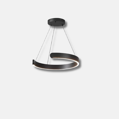 Modern LED pendellampa med halvring i minimalistisk design för matsal och vardagsrum