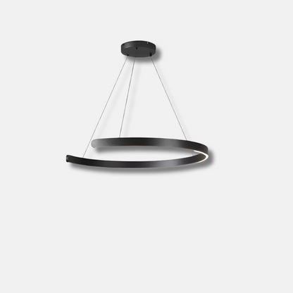 Modern LED pendellampa med halvring i minimalistisk design för matsal och vardagsrum