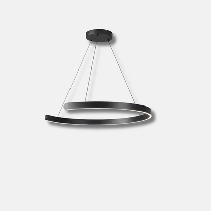 Modern LED pendellampa med halvring i minimalistisk design för matsal och vardagsrum