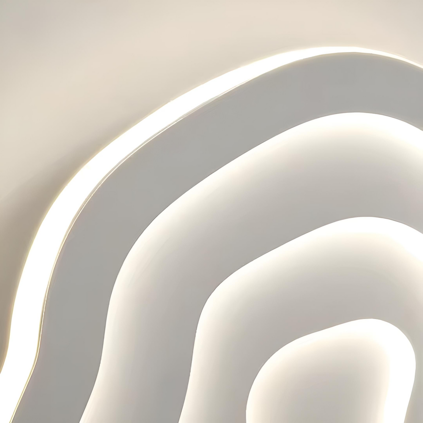Modern LED taklampa med vågformad design för vardagsrum och sovrum