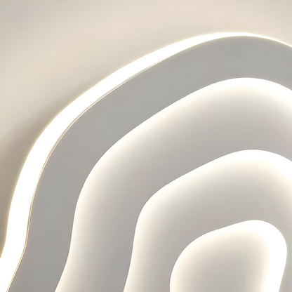 Modern LED taklampa med vågformad design för vardagsrum och sovrum