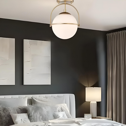 Modern plafondlampa i glas och metall elegant taklampa för sovrum hall vardagsrum