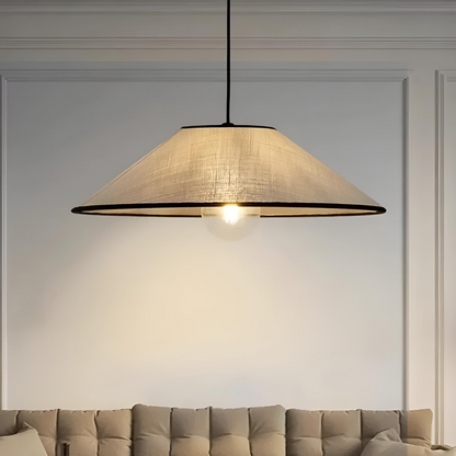 Pendellampa i tygskärm nordisk modern design taklampa för vardagsrum matsal sovrum