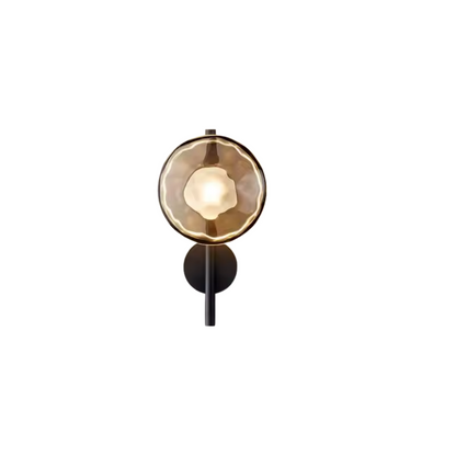 Modern glas vägglampa med metallstomme för vardagsrum sovrum hall hotell