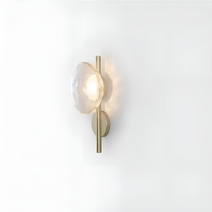 Modern glas vägglampa med metallstomme för vardagsrum sovrum hall hotell