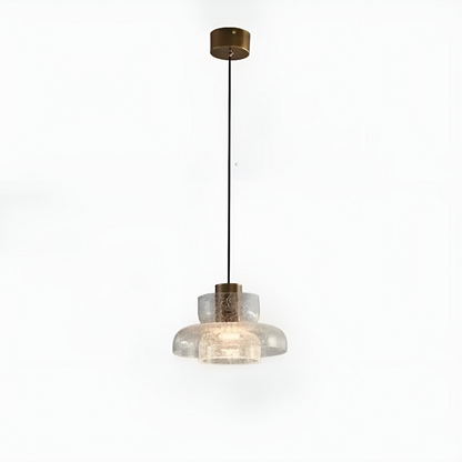 Modern pendellampa i spräckligt glas och metall för kök matsal och sovrum