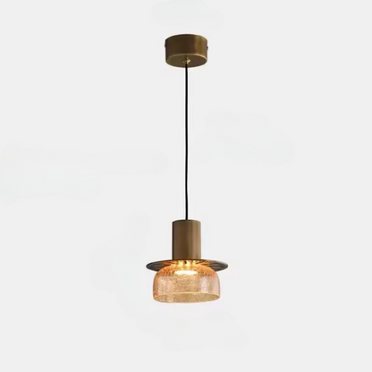 Modern pendellampa i spräckligt glas och metall för kök matsal och sovrum