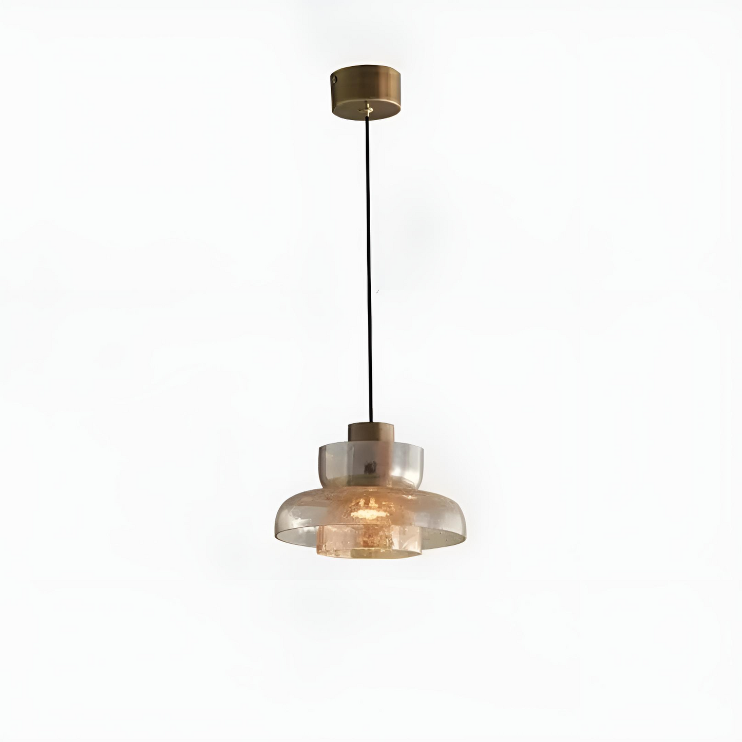 Modern pendellampa i spräckligt glas och metall för kök matsal och sovrum