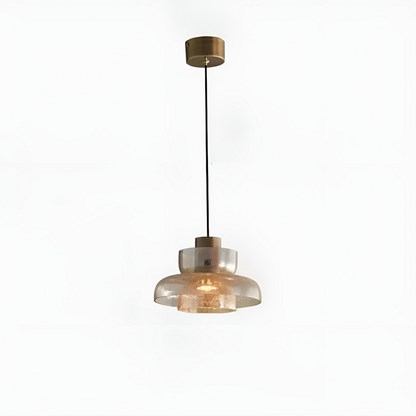 Modern pendellampa i spräckligt glas och metall för kök matsal och sovrum