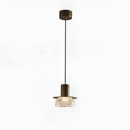 Modern pendellampa i spräckligt glas och metall för kök matsal och sovrum