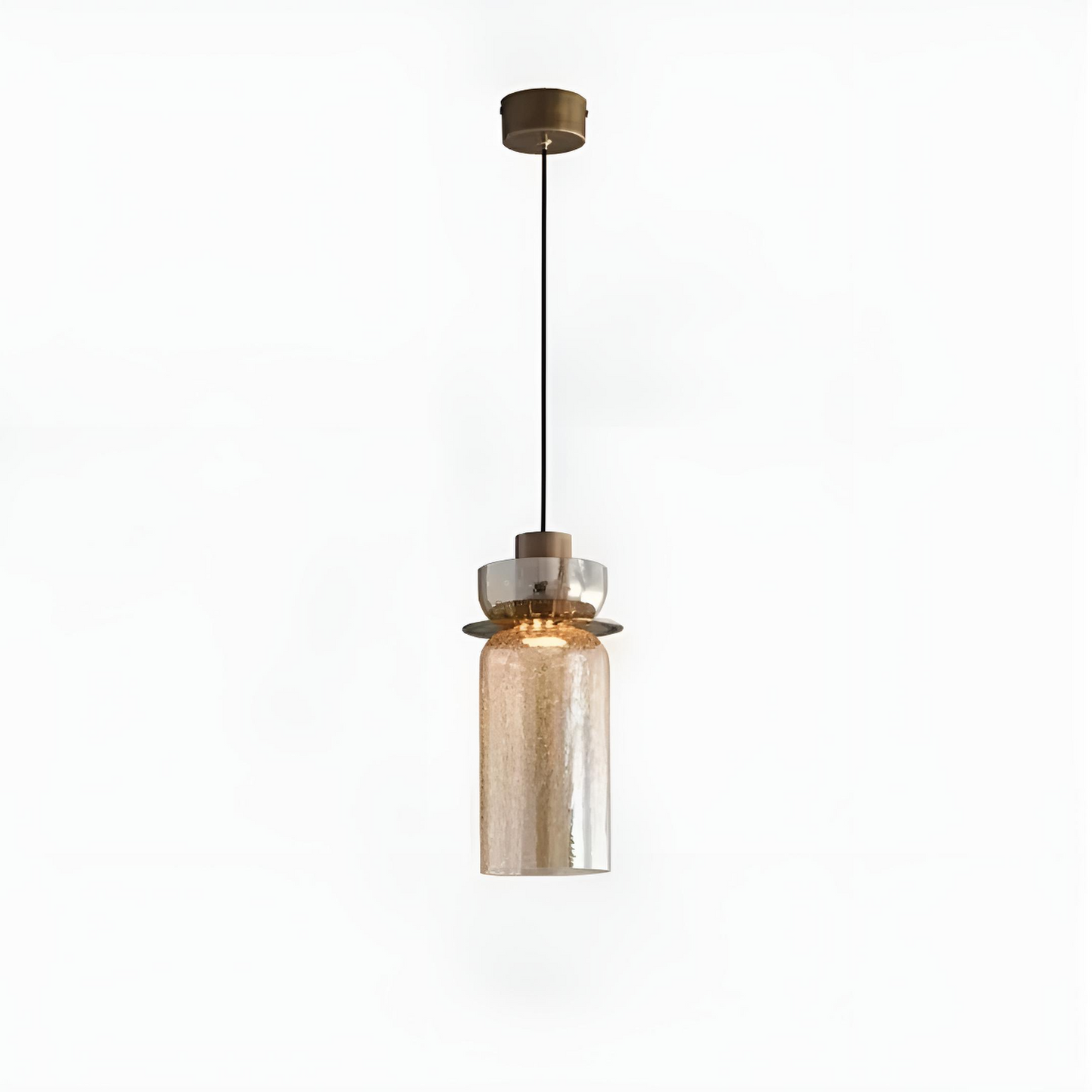 Modern pendellampa i spräckligt glas och metall för kök matsal och sovrum