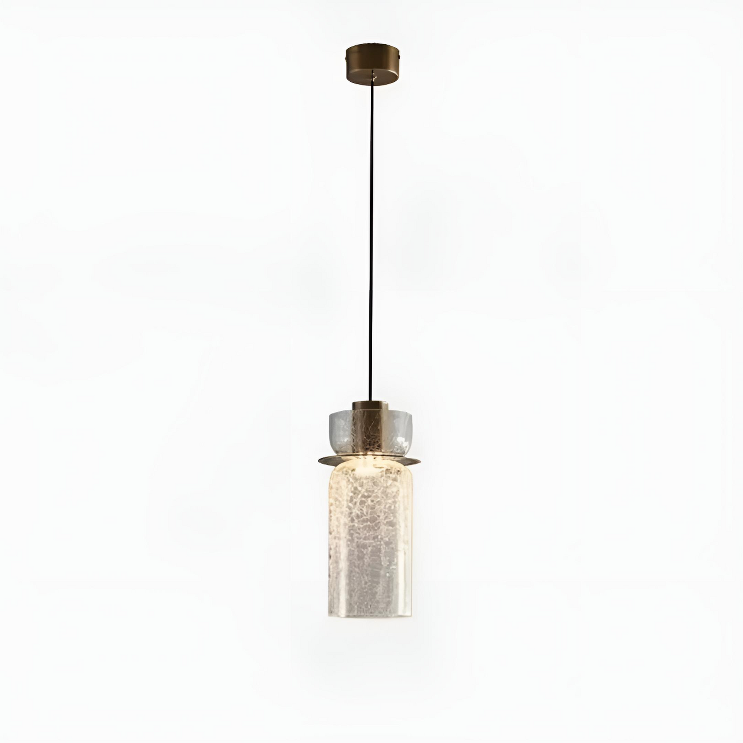 Modern pendellampa i spräckligt glas och metall för kök matsal och sovrum