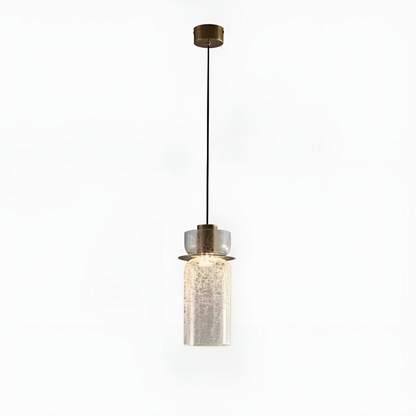 Modern pendellampa i spräckligt glas och metall för kök matsal och sovrum