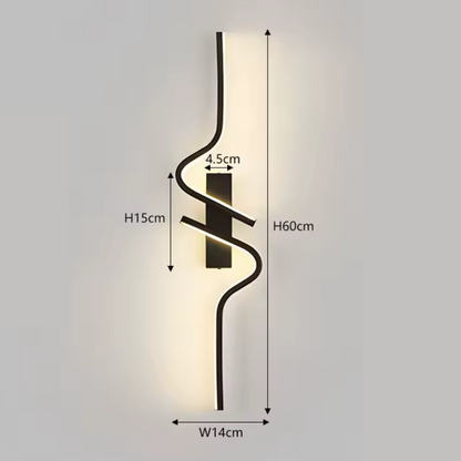 Lunara | LED vägglampa upp och ner i matt svart med modern stilren design