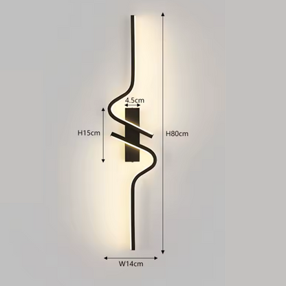 Lunara | LED vägglampa upp och ner i matt svart med modern stilren design