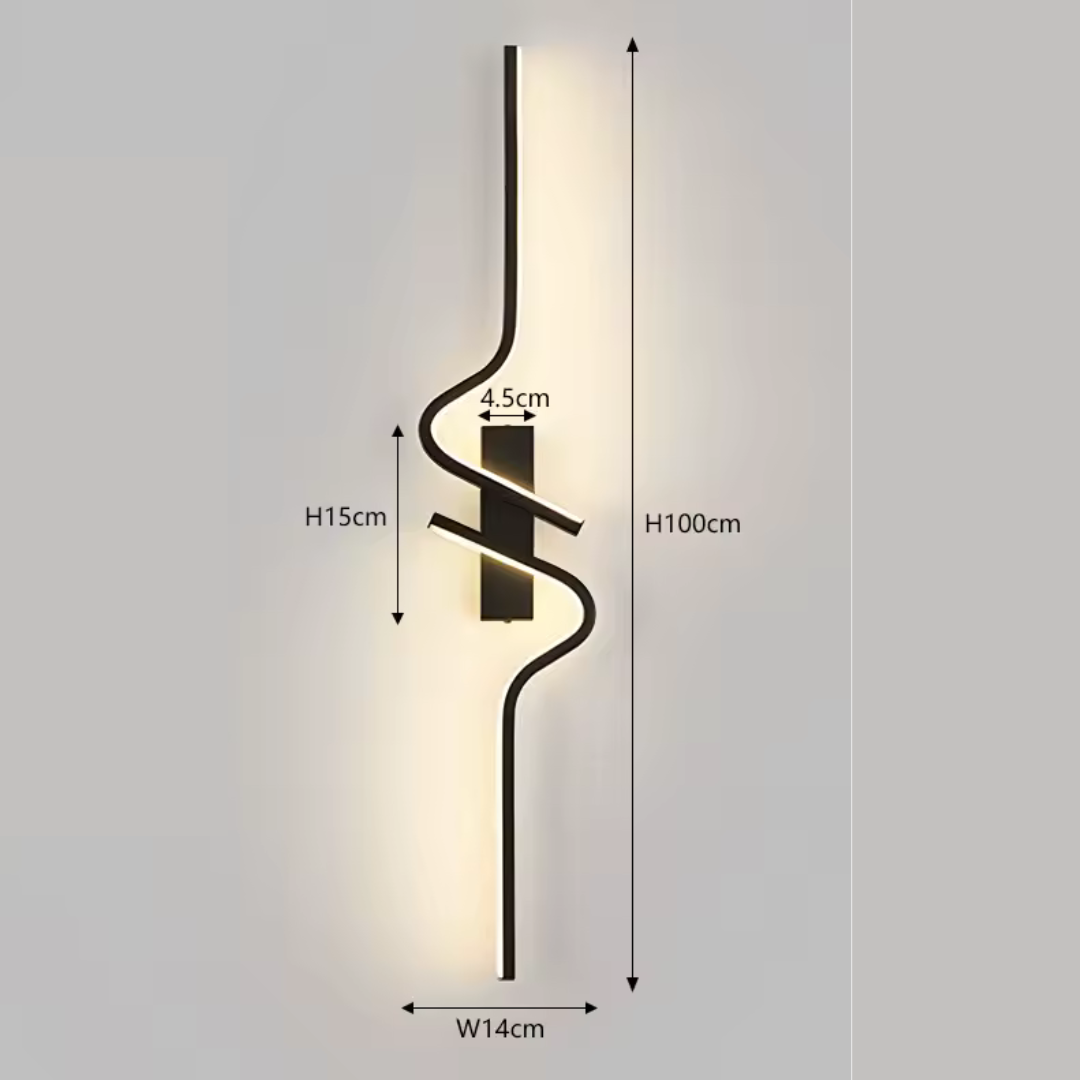 Lunara | LED vägglampa upp och ner i matt svart med modern stilren design
