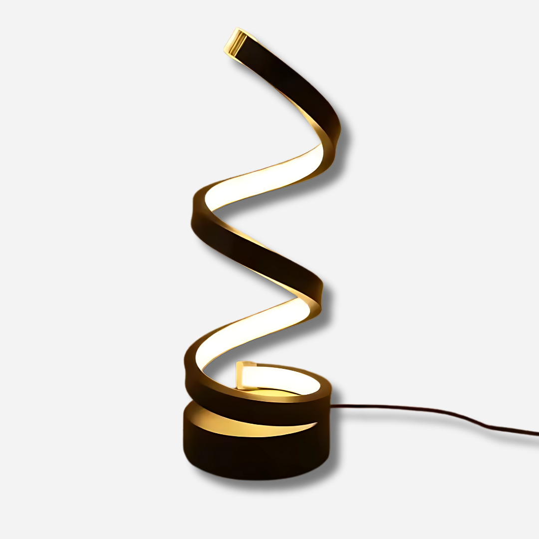 Lumira | Dimbar LED-bordslampa i spiraldesign med modern och elegant stil