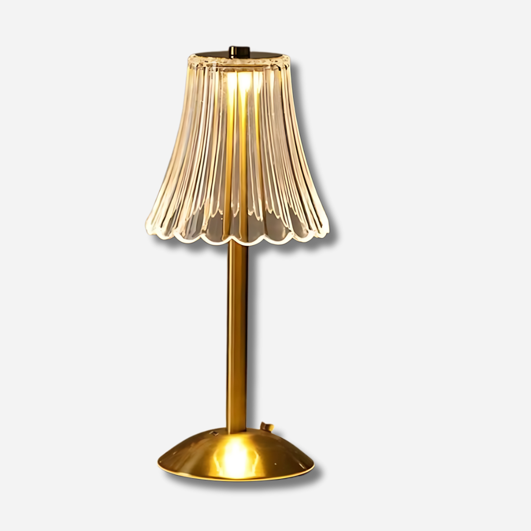 Solea | Kristallslipad bordslampa med touchdimning och smidig USB-laddning