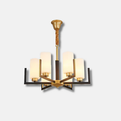 Modern LED-krona i nordisk retrodesign för vardagsrum och matsal