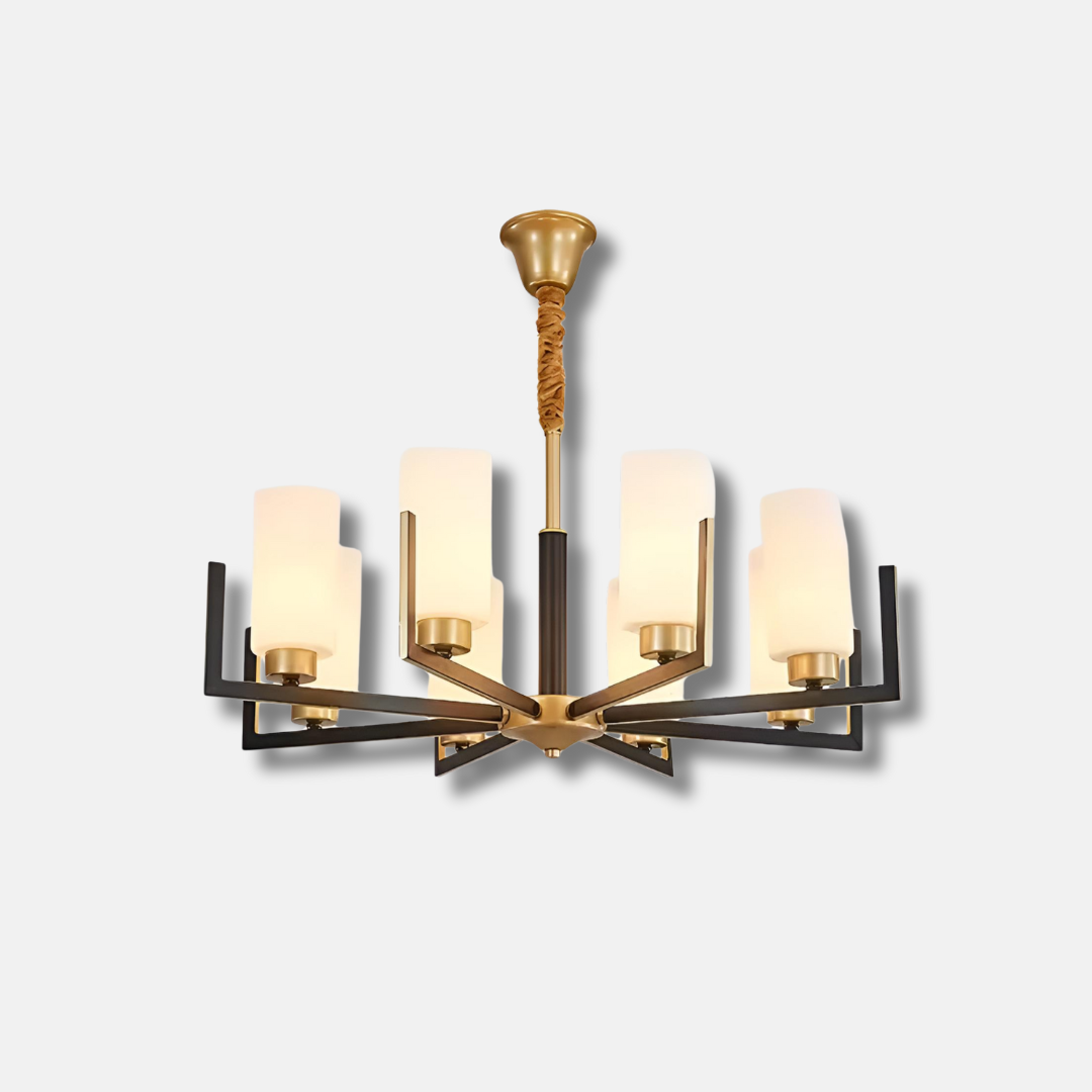 Modern LED-krona i nordisk retrodesign för vardagsrum och matsal