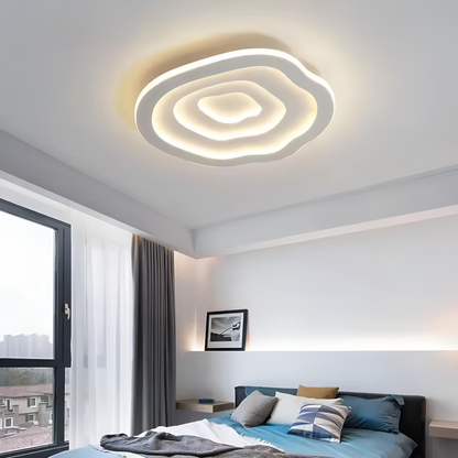 Modern LED taklampa med vågformad design för vardagsrum och sovrum
