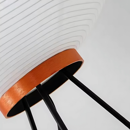Akiru | Wabi-sabi golvlampa i rispapper med LED-belysning och handgjord finish