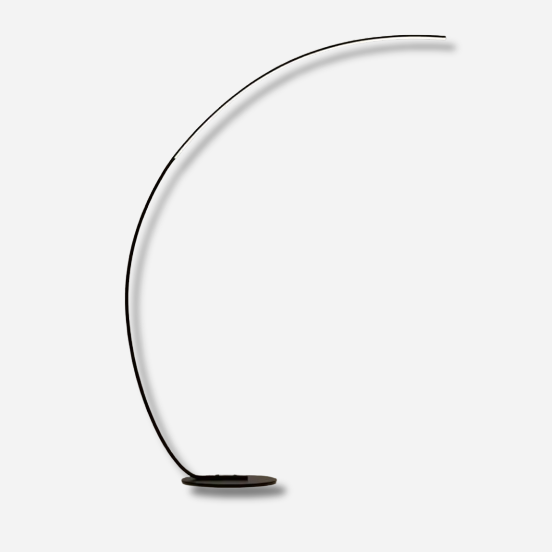 Arkel | Nordisk LED hörn-golvlampa med fjärrkontroll och dimbar funktion