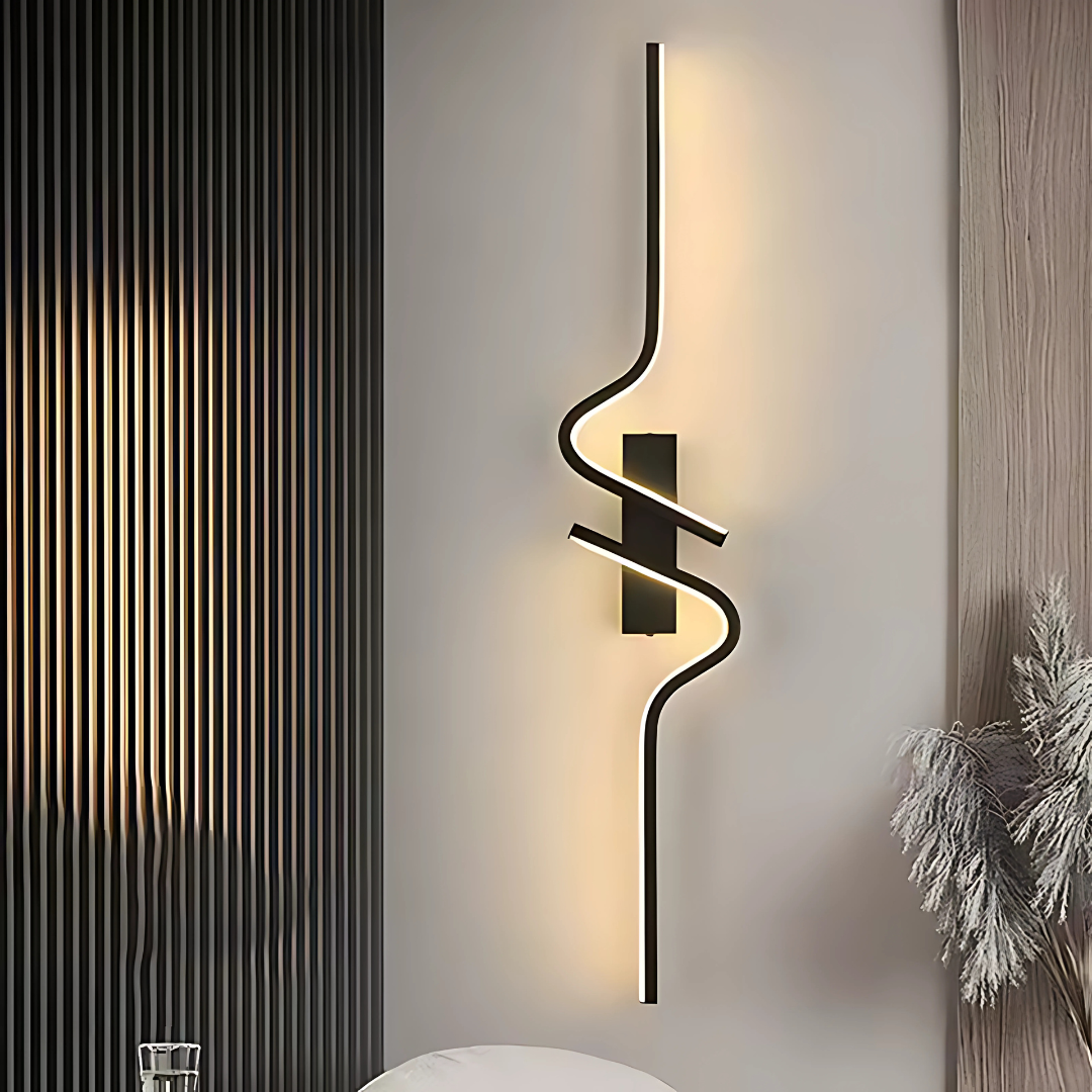 Lunara | LED vägglampa upp och ner i matt svart med modern stilren design