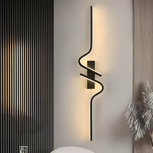 Lunara | LED vägglampa upp och ner i matt svart med modern stilren design