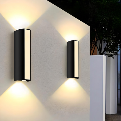 Lunaris | IP66 LED utomhus vägglampa vattentät och hållbar för fasadbelysning