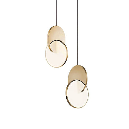 Nordisk LED pendellampa i dubbel rund design för matsal vardagsrum kök och hall