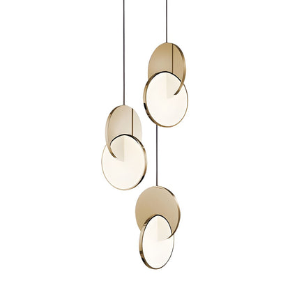 Nordisk LED pendellampa i dubbel rund design för matsal vardagsrum kök och hall