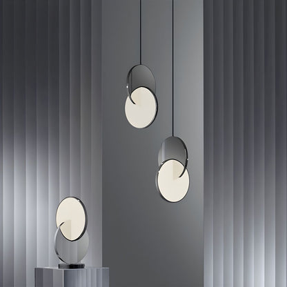 Nordisk LED pendellampa i dubbel rund design för matsal vardagsrum kök och hall