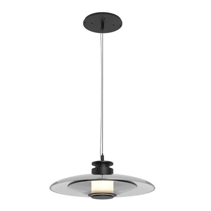 Modern rund LED pendellampa i glas och aluminium för kök matsal och sovrum