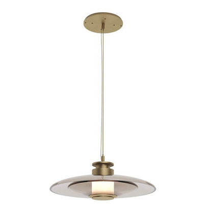 Modern rund LED pendellampa i glas och aluminium för kök matsal och sovrum