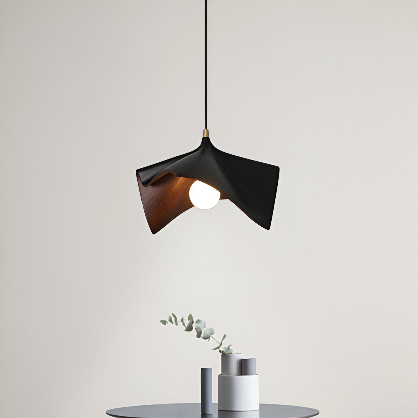 Nordisk japansk pendellampa i resin med LED för kök matsal vardagsrum och sovrum