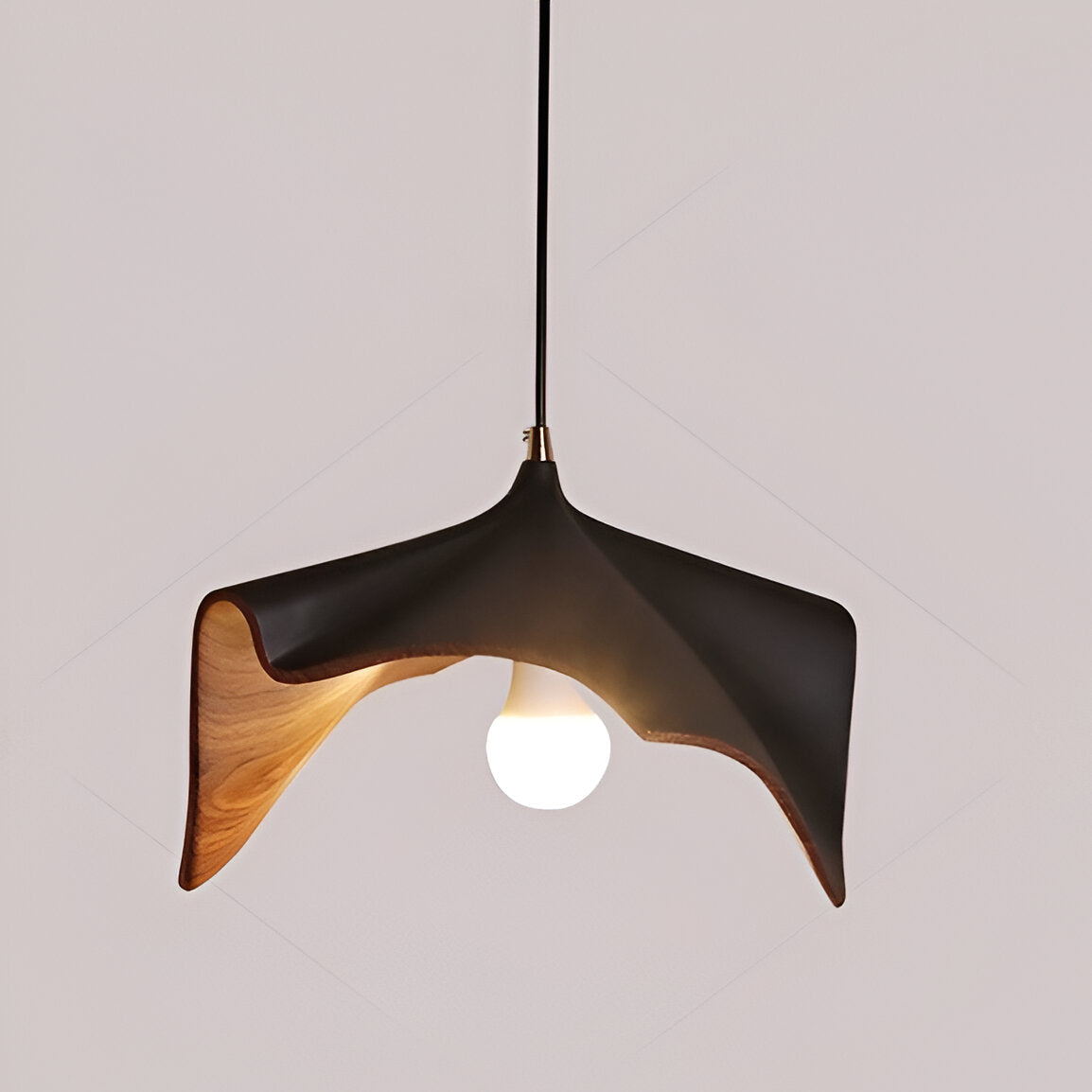 Nordisk japansk pendellampa i resin med LED för kök matsal vardagsrum och sovrum