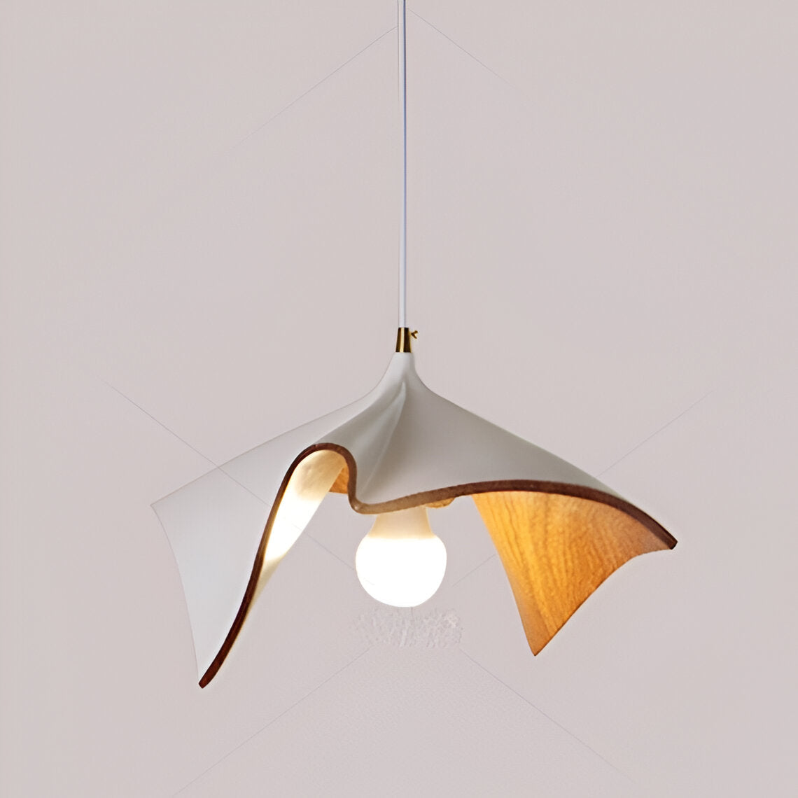 Nordisk japansk pendellampa i resin med LED för kök matsal vardagsrum och sovrum