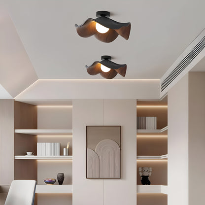 Nordisk Blomformad Taklampa i Resin – Modern Plafond för Inomhusbelysning