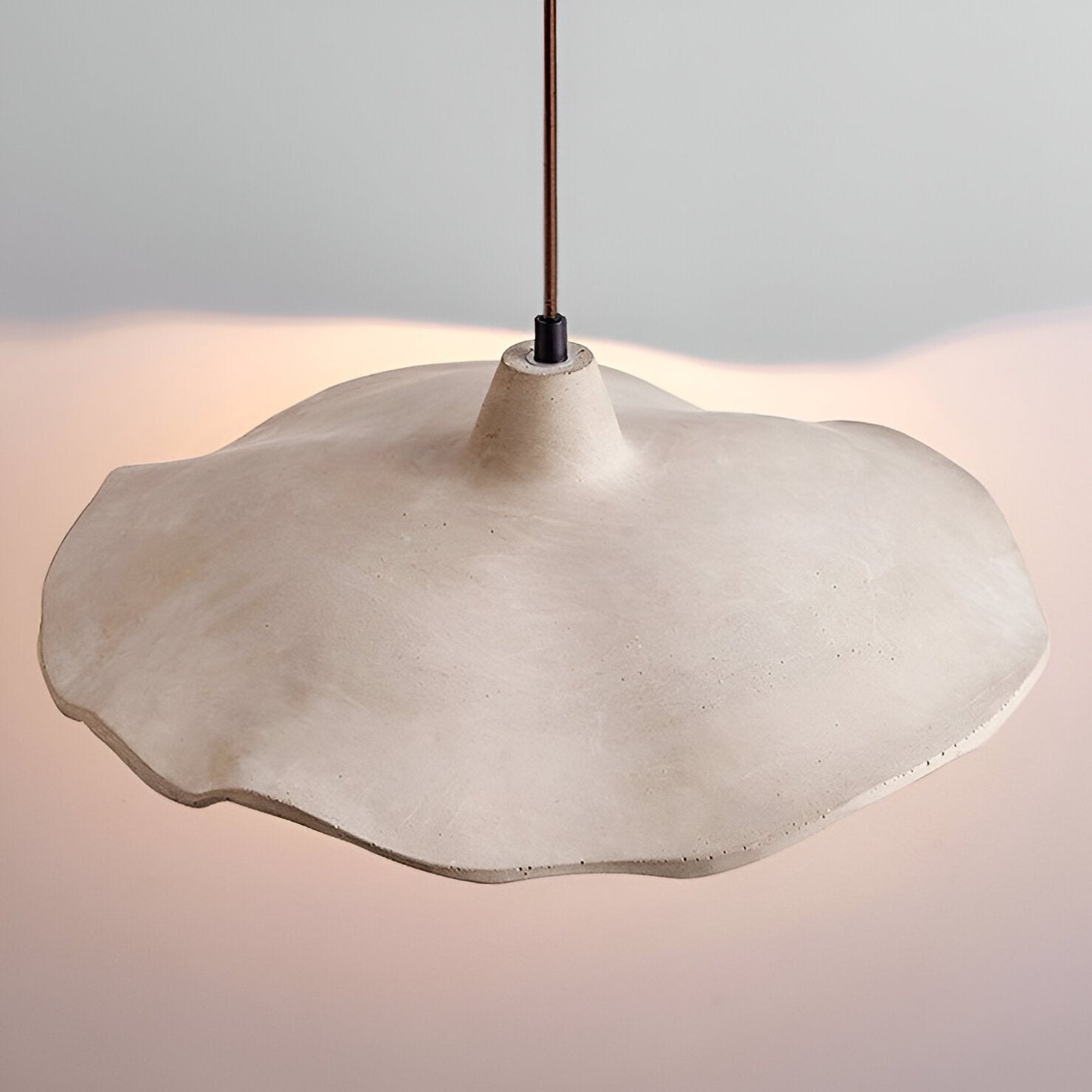 Nordisk cementpendel blomformad taklampa i wabi-sabi stil för hem och hotell