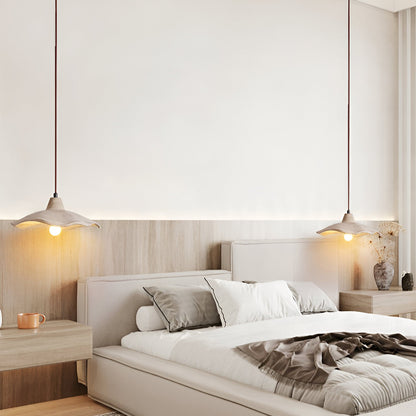 Nordisk cementpendel blomformad taklampa i wabi-sabi stil för hem och hotell