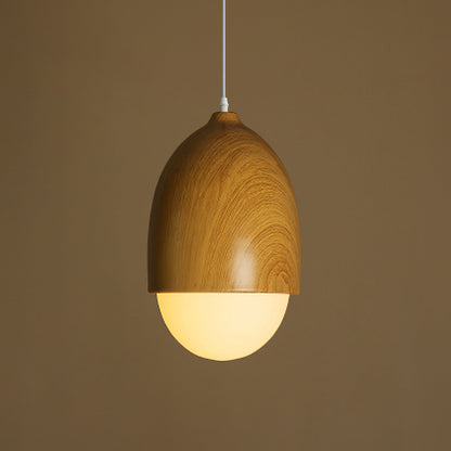 Modern taklampa i frostat glas och träfinish med justerbar höjd för kök matsal vardagsrum