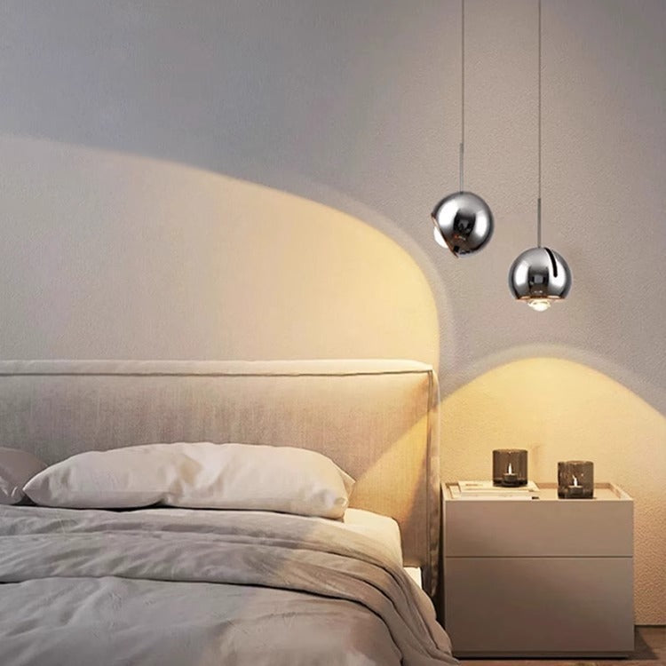 Nordisk justerbar LED pendellampa i aluminium för matsal sovrum och bar