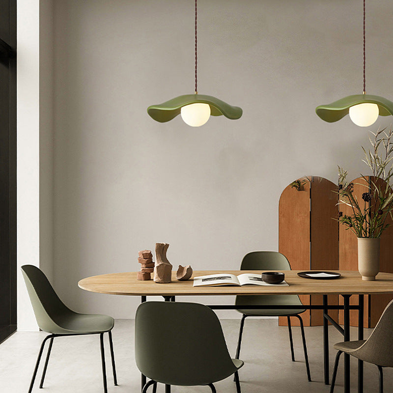 Modern hattformad takpendel i resin minimalistisk design för sovrum matsal