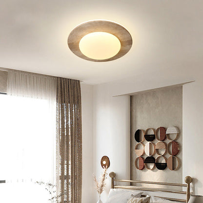 Travertin Taklampa i Nordisk Stil – Elegant LED Plafond med Marmorfinish för Inomhusbelysning